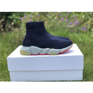 Balenciaga Speed Sneaker Navy/White-Yellow/Red