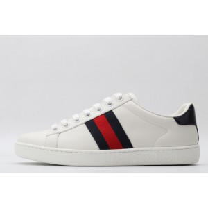 Gucci Ace Low-Top Sneaker White with Blue and Red