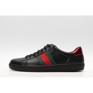 Gucci Ace Low-Top Sneaker Black with Green and Red