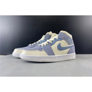 Air Jordan 1 Mid Mixed Textures Blue DA4666-100