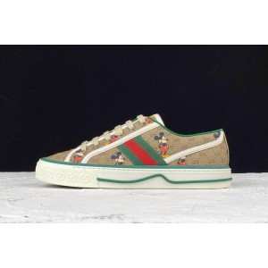 Disney x Gucci Tennis 1977 Low-Top Sneaker Beige