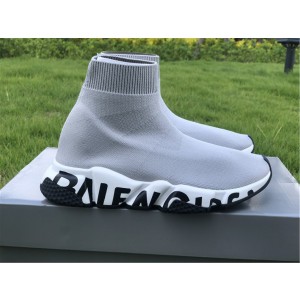 Balenciaga Graffiti Speed Sneaker Grey/White-Black