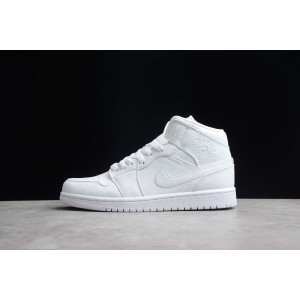 Air Jordan 1 Mid Triple White 2.0 (2020) 554724-130
