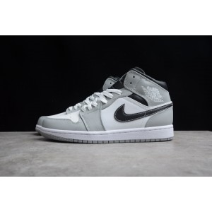 Air Jordan 1 Mid "Light Smoke Grey" 554724-078