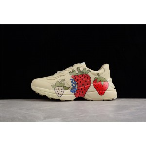 Gucci Rhyton Sneaker White with Strawberry