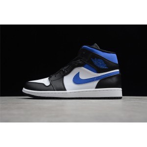 Air Jordan 1 Mid Black White Royal 554724-140