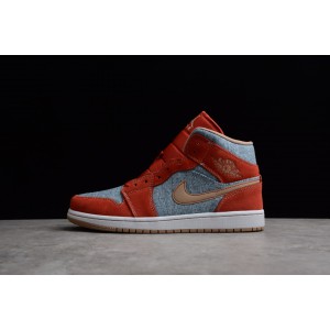 Air Jordan 1 Mid Denim Red DM4352-600