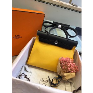 Hermes Herbag Canvas Yellow