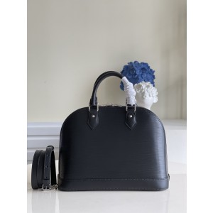 Louis Vuitton Alma PM Bag In Black Epi Leather