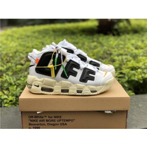 OFF-WHITE x Nike Air More Uptempo White Black (OW-0043)