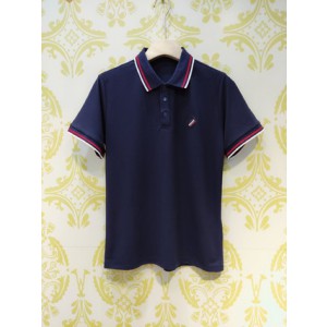 Moncler Short Sleeve Polo Shirt Black/White