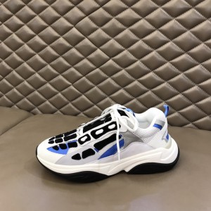 Amiri Bone Runner Sneakers - 'White - Black - Grey - Blue' - AMRBR-001