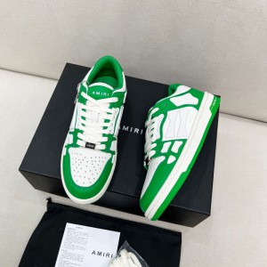 Amiri Skel Low Top Sneakers - White - Green ASNK-013