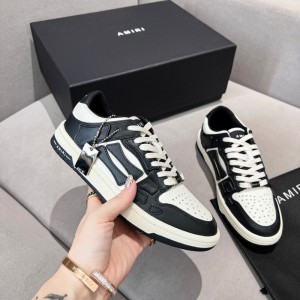Amiri Skel Low Top Sneakers - White - Black ASNK-007