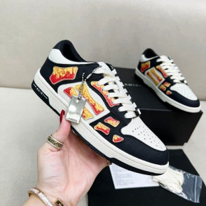 Amiri Skel Low Top Sneakers - Black - Orange ASNK-017