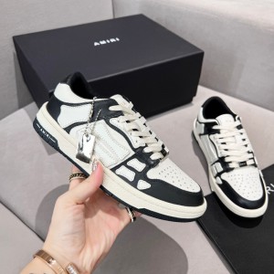 Amiri Skel Low Top Sneakers - White - Black ASNK-004