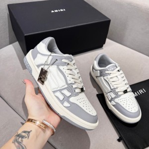 Amiri Skel Low Top Sneakers - White - Grey ASNK-008