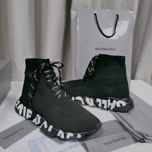 Balenciaga Graffiti Speed Sneaker Black BLSS-003