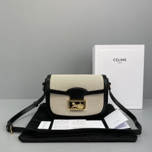 Celine Medium Sulky Bag In Textile And Calfskin