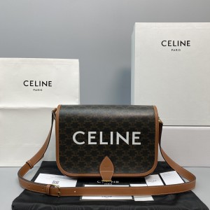 Celine retro old flower saddle bag