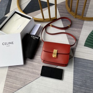 Celine Tofu Medium Leather Hand Rubbing Bag