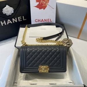 CHANEL Boy Bag Black Calfskin
