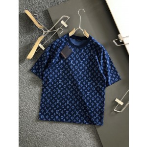 Louis Vuitton Logo T-shirt Blue LV001
