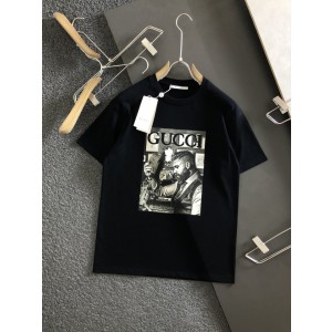 Gucci Character Printing Short-Sleeves Short T - Black