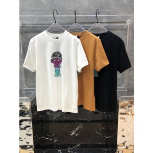 Moncler Short Sleeve T-shirt Black/Brown/White