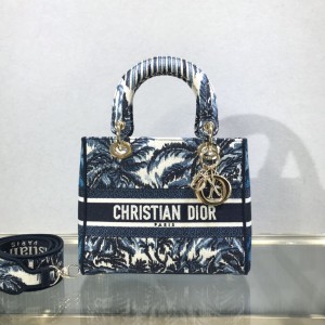 Dior Medium Lady D-Lite Bag Blue