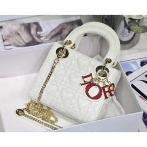 Dior Mini Lady Dioramour Bag Cannage Lambskin With Heart Motif