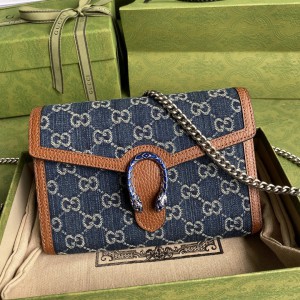 Gucci Denim Dionysus Mini Chain Bag