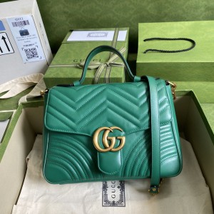 Gucci GG Marmont Chain Shoulder Bag Green