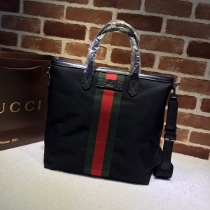 Gucci Web Zip Tote Techno Canvas Medium