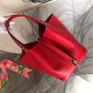 Hermès Picotin Lock 18 Tressage Red