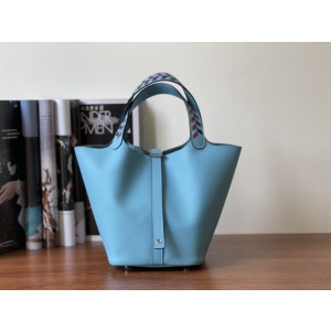 Hermès | Picotin Lock 18 Tressage Blue