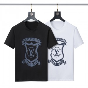 LV Short Sleeve T-shirt Black/White