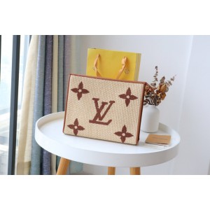 Louis Vuitton Raffia Clutch Bag