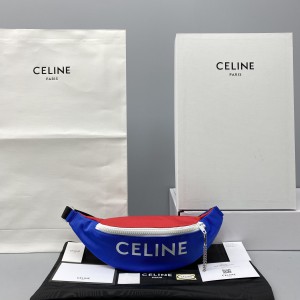 Celine Crossbody/waist color matching blue/red bag