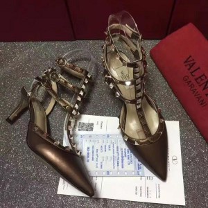 Valentino Women Rockstud Mid-Heel Pumps (VL-SH-A417)