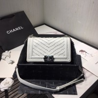 Chanel Boy Metal Pearls