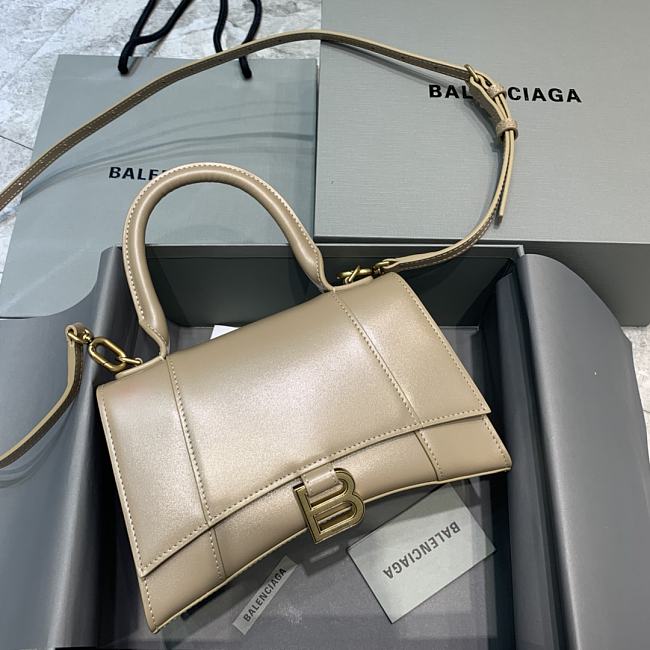 Kitlife Balenciaga Beige Hourglass Top Handle Bag